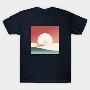 Surfer | Ultra Minimal Retro Style T-Shirt